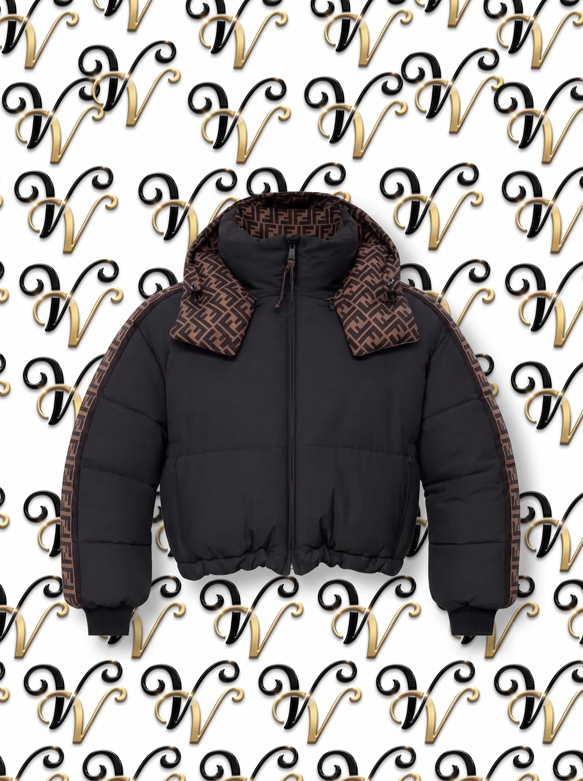 REVERSIBLE PUFFER JACKET BLACK & BROWN