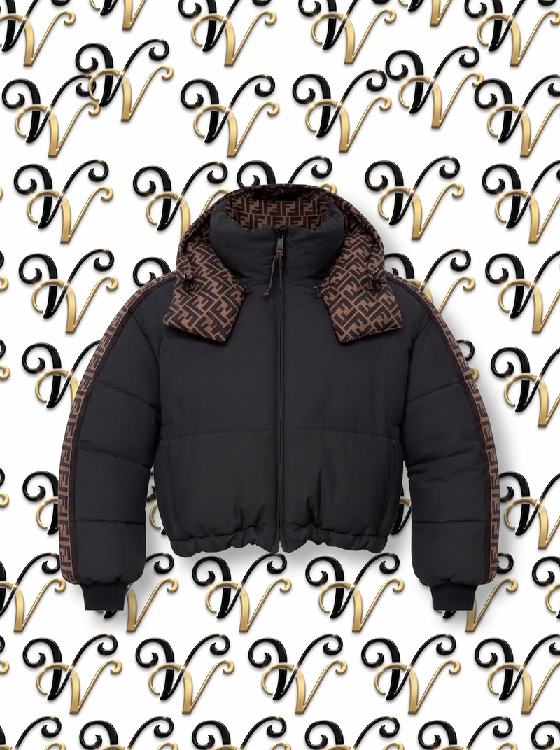 REVERSIBLE PUFFER JACKET BLACK & BROWN