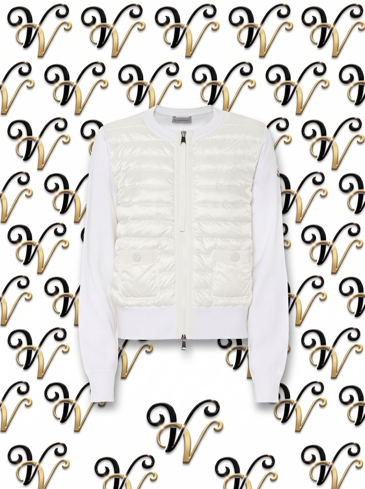 WHITE M CARDIGAN