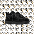 BLACK FRINGE LACE SNEAKER