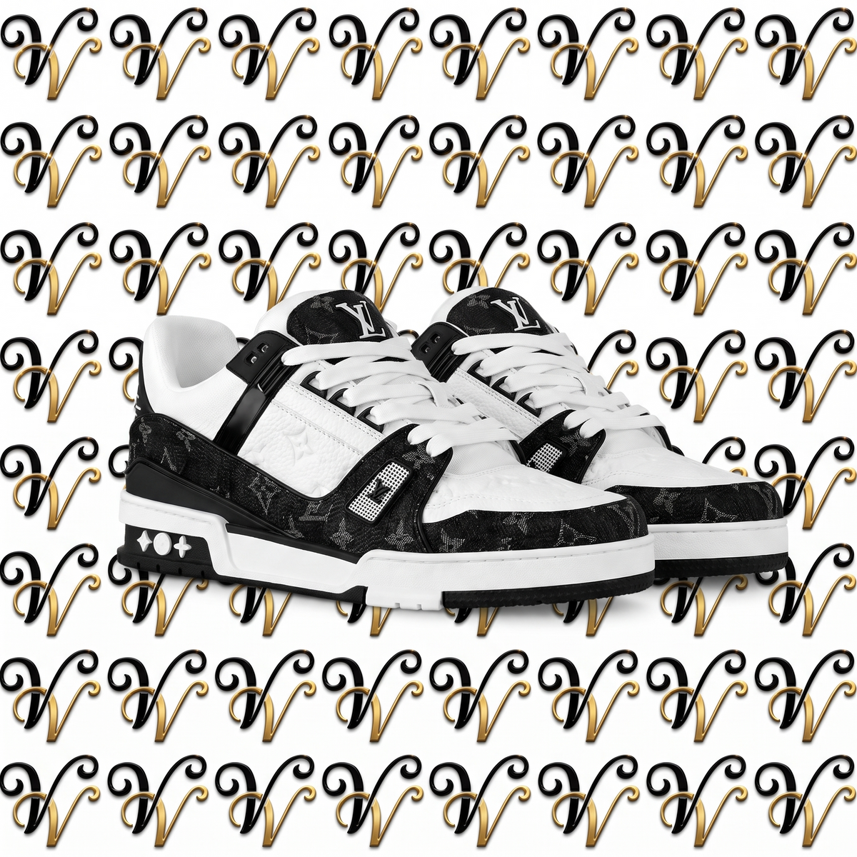 BLACK & WHITE LOGO SNEAKER