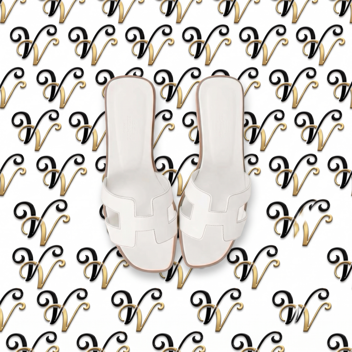 WHITE H SANDAL