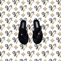 BLACK LOGO FLIP FLOP